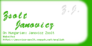 zsolt janovicz business card